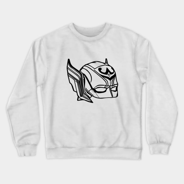 Mighty Thor Lady Thor Jane Foster Helmet Crewneck Sweatshirt by TheTreasureStash